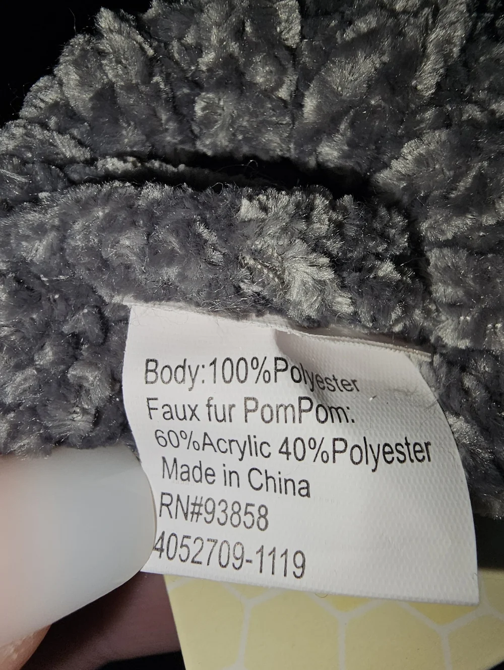 NWT Altar'd State Baby Plush Pom Headwrap & Mittens Set  Gray with Faux Fur Poms